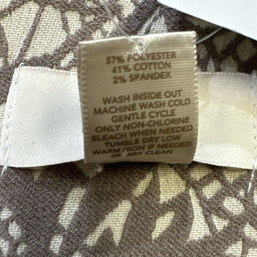 Loft Dress Fit and Flare Beige and Brown Sleeveless Size 10 NWT Cottagecore - Picture 12 of 13